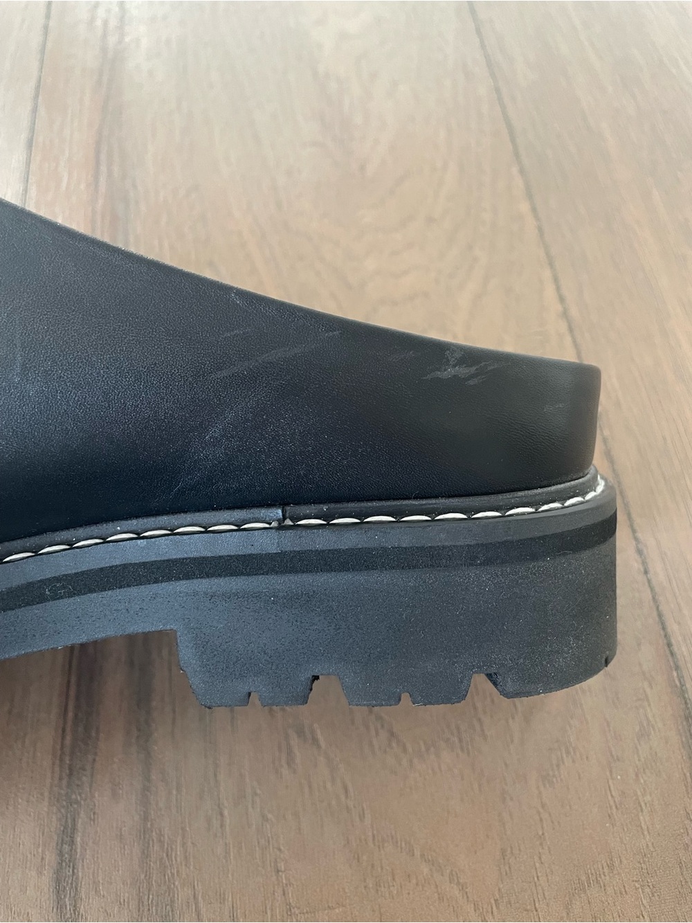 Like New! Jenni Kayne Black Leather Lug Mule, size 40/US 10 - Picture 8 of 8